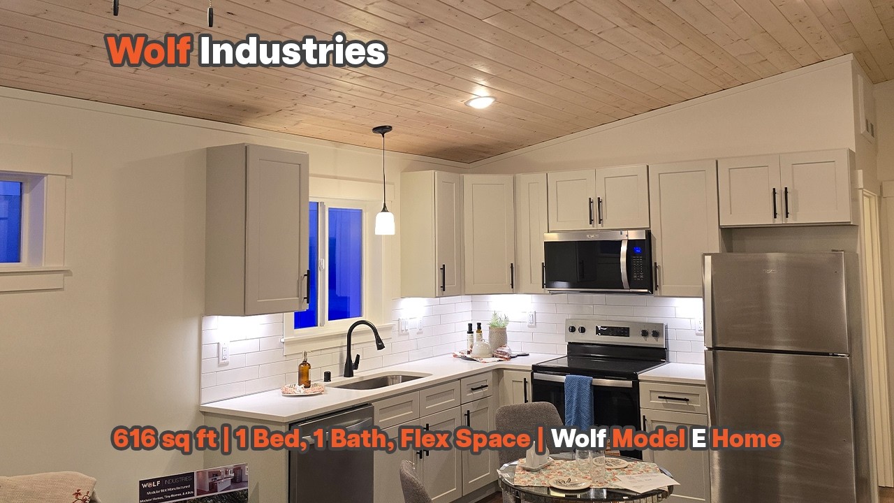 Custom Modular Home For Tour! | 616 sq ft | 1 bed, 1 bath, Flex Space | Wolf Model E Home Tour