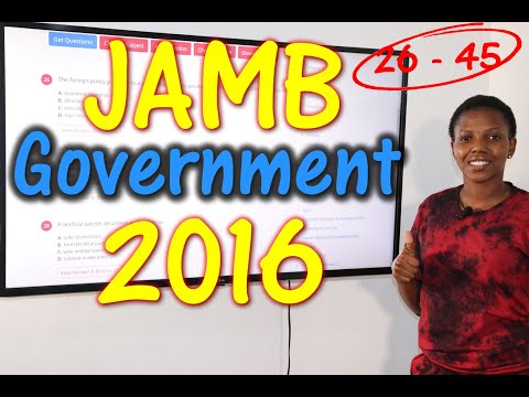 JAMB CBT Government 2016 Past Questions 26 - 45