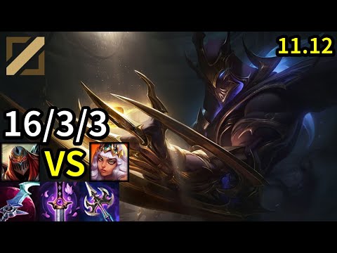 Zed Mid vs Qiyana - KR Grandmaster | Patch 11.12