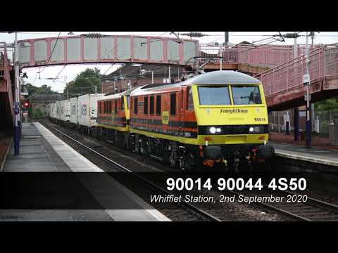 Double Orange 90's (90014/90044) 4S50 Crewe - Coatbridge: 02/09/20