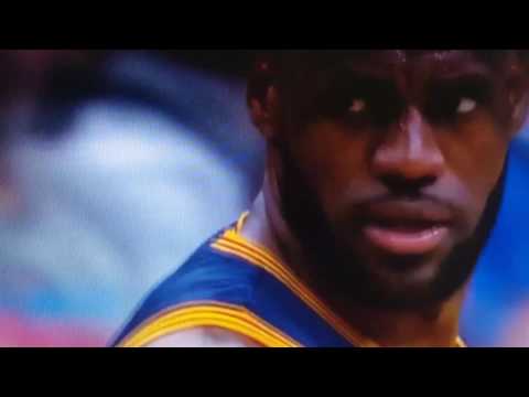Lebron James cry for a foul for missing a dunk