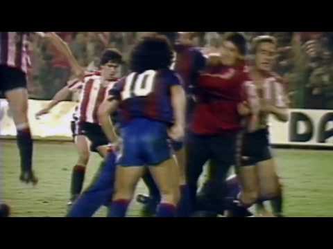 Pelea Diego Maradona en Barcelona VS Athletic Bilbao 1984