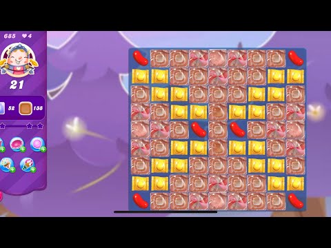 Candy Crush level 685 hard level (no boosters)