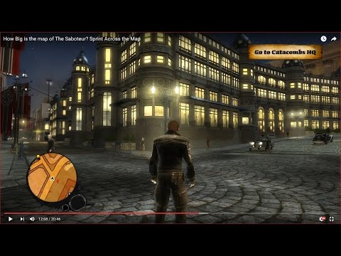 HOW BIG IS THE MAP in The Saboteur? Sprint Across the Map