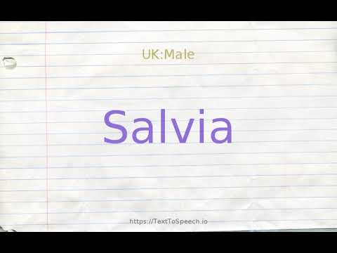 How to pronounce salvia