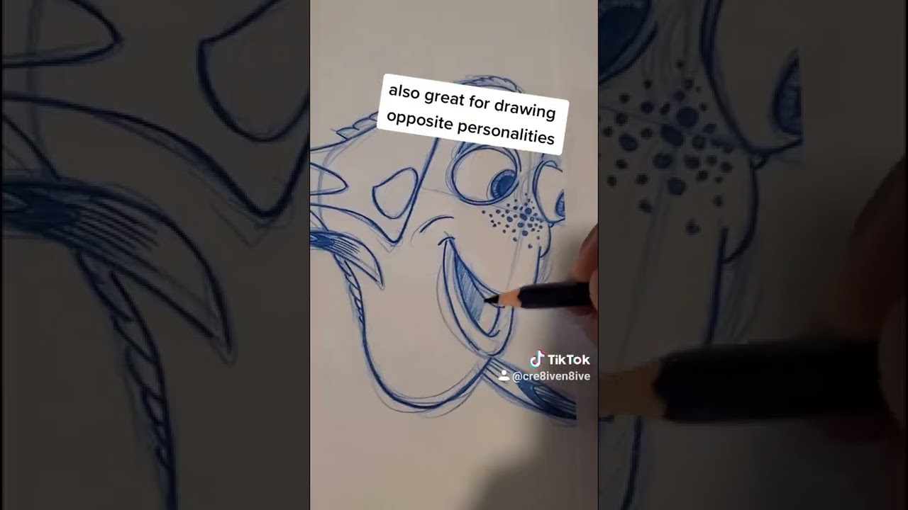 Disney Dad Peter Drawing/Sketching Finding Nemo/Dory Marlin Pixar Art animation facial expressions