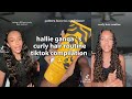 Hallie Ganga S Curly Hair Routine Tiktok Compilation 🪽 ‍ 🪮