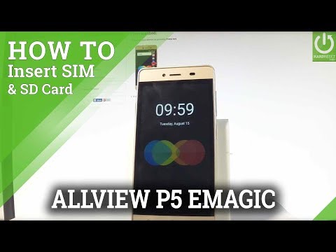 Insert SIM and SD Card in ALLVIEW P5 eMagic - Install SIM & SD