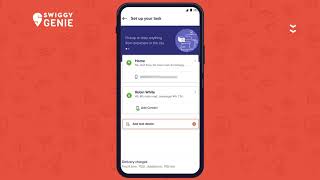 How to create a pick-up and drop-off task on Swiggy Genie