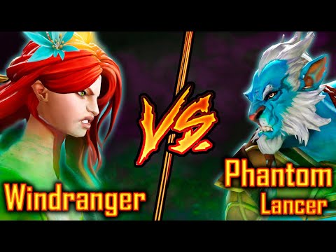 Dota 2 Windranger VS Phantom Lancer | 7.29d DOTA 2 Battle