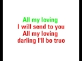 The Beatles songs hits karaoke All my Loving with ...