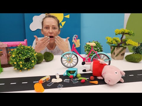 Spielspaß mit Nicole - Peppa Wutz ist vom Fahrrad gefallen