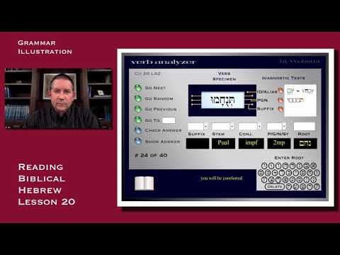 Reading Biblical Hebrew | Lesson 20: Pual and Hophal imperfect verbs
