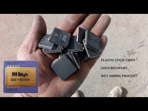 Plastic ic procesors chips gold recovery - wet ashing proces...