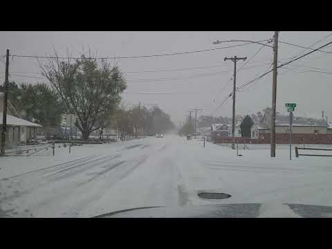 Winter storm in Sterling, Colorado