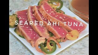How To Cook Seared Tuna Steak - Seared Ahi Tuna Recipe