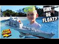 Float or Sink? Military Navy Crusier Toy Boat