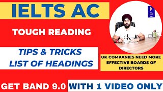 Ielts Reading Headings Tricks With #ramandeep | #UK Companies Need Effective Board Of Directors
