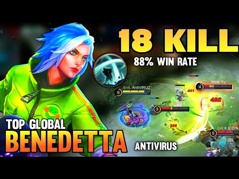 18KILL! Benedetta Best Build 2021 | Top Global Benedetta Gameplay | Mobile Legends✓