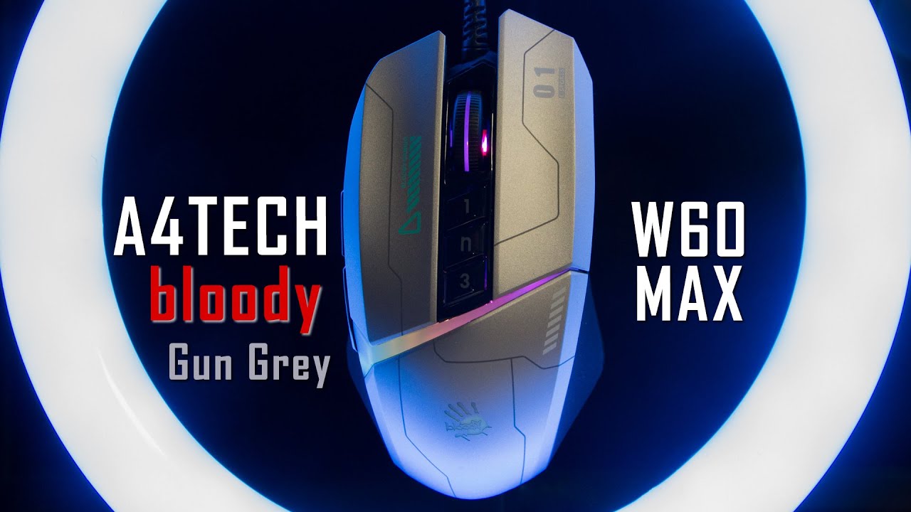 Миша ігрова A4Tech W60 Max Bloody, колір білий+чорний, активоване ПЗ Bloody