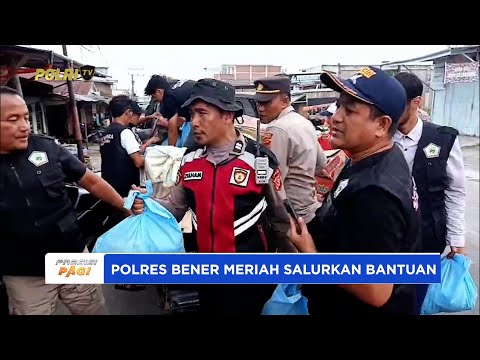 POLRES BENER BERSAMA GAYO MUSARA DISTRIBUSIKAN BANTUAN KEMANUSIAAN KE POSKO PENGUNGSIAN