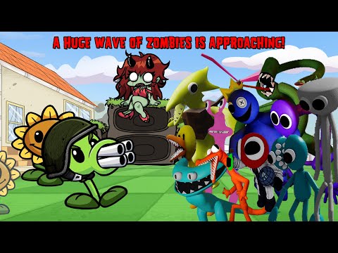FNF Bad Bash But All Rainbow Friends Chapter 2 Sing It | Plants vs. Rappers MOD (Peashooter Gatling)