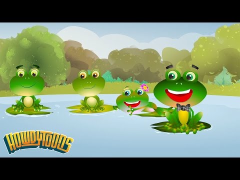 The Little Green Frog song - Rainbow Songs Music Videos for Kids by Howdytoons