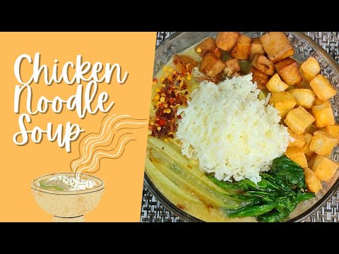 CHICKEN NOODLE SOUP WITH FRIED TOFU#shorts
