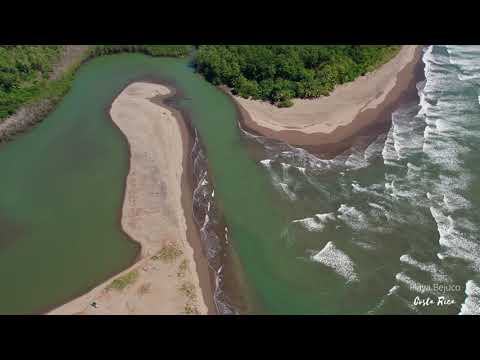 Drone footage of Playa Bejuco