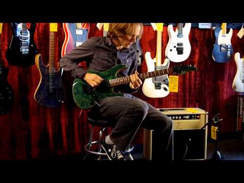 Suhr Modern Set Neck BLACK LIMBA into Dr. Z Maz 18NR 1x12 combo amp Demo