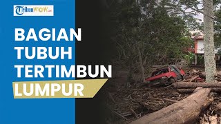 VIDEO Warga Temukan Bagian Tubuh Korban Banjir Bandang di Limo Kaum Sumbar