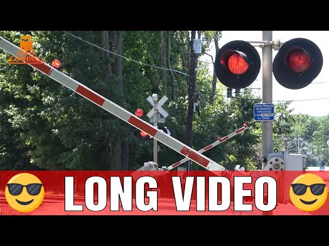 AMERICA RAILWAY CROSSING - 😎🚂 LONG VIDEO 🚂😎 - Chestnut St - Allendale - New Jersey