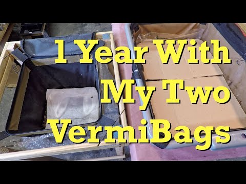 1 year of using VermiBags for my nightcrawler worms - vermicomposting