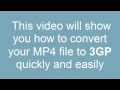 How To Convert MP4 To 3GP