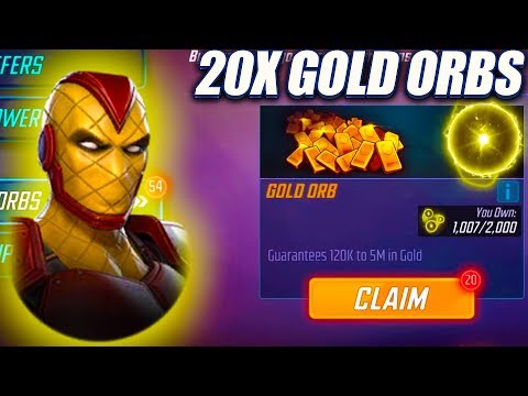 20x Gold Orb Opening! - Marvel Strike Force