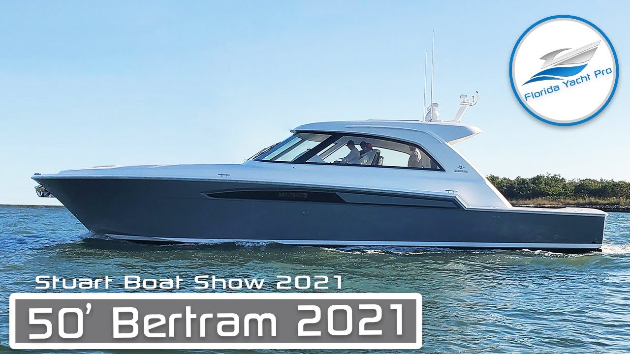 Bertram 50 Sport Walkthrough at the 2021 Stuart Boat Show in Florida
