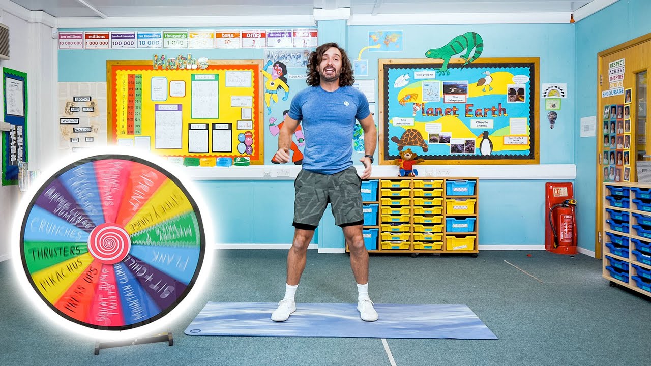 8 Minute SPIN THE WHEEL Kids Workout | The Body Coach TV