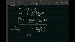 Elementary Gas Phase Rxn in PFR!