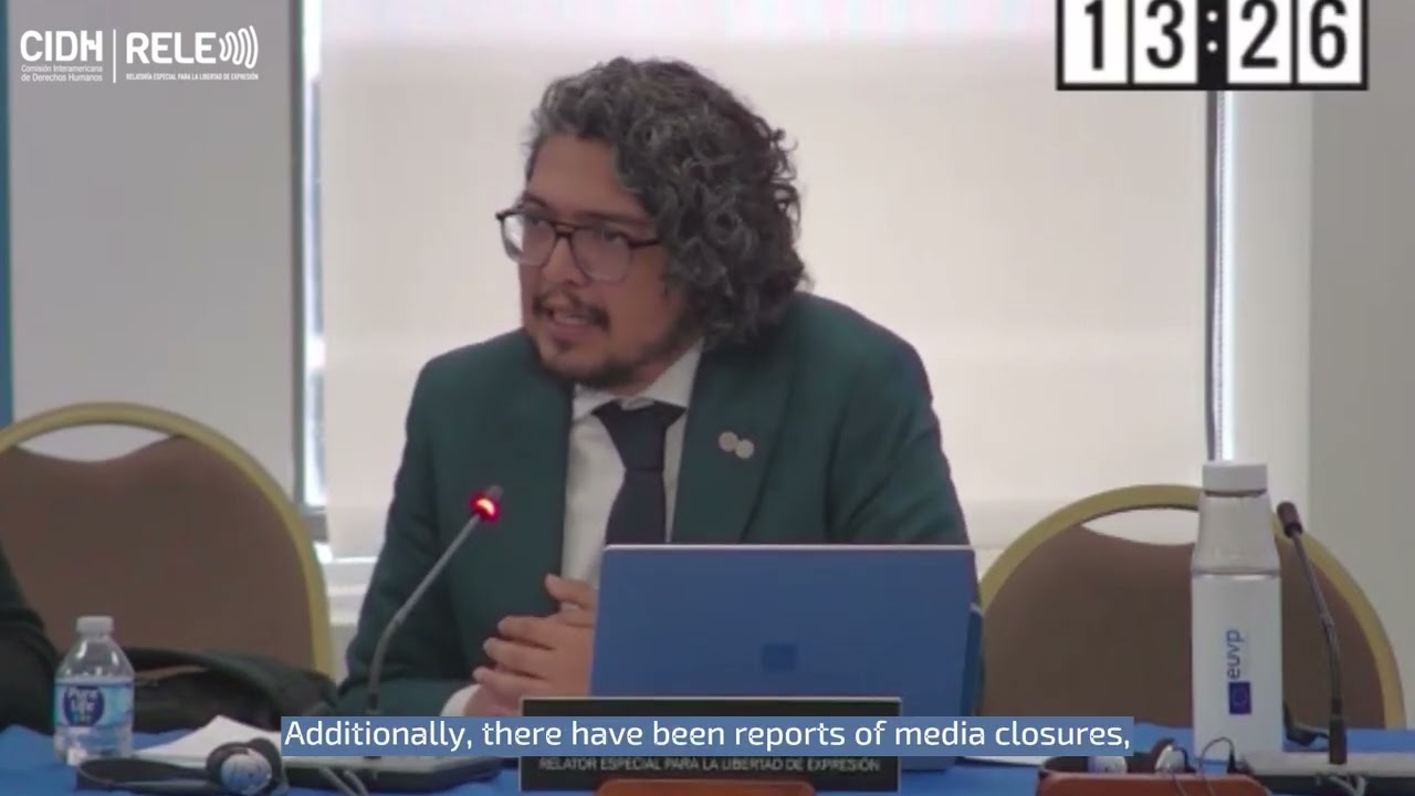 Relator Especial Pedro Vaca en audiencia de la CIDH sobre Venezuela