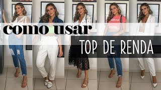 TOP/SUTIÃ DE RENDA - COMO USAR