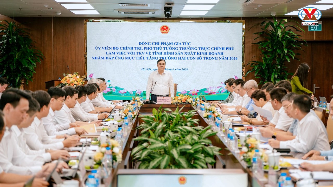 Phó Thủ tướng Thường trực Chính phủ Phạm Gia Túc làm việc với TKV về tình hình sản xuất kinh doanh và các giải pháp thúc đẩy tăng trưởng