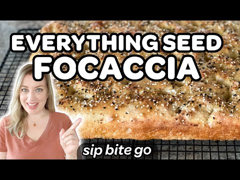 Focaccia Bread With Seeds (Topping: Everything Bagel Seasoning From Trader Joe's)