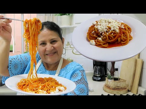 Espagueti Rojo Mexicano ¡El mas Natural y Delicioso!