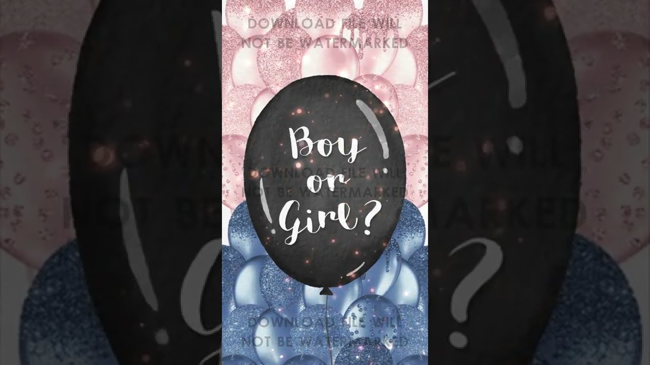 It's A Boy - Digital Gender Reveal Announcement Template