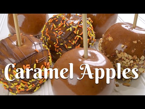 HOMEMADE CARAMEL APPLES: Easy Recipe for How to Make Caramel Apples from Scratch
