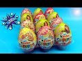 12 Surprise Eggs CRAZY Unboxing Kinder Surprise Eggs Barbie Doll A Princess