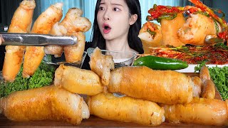 Download lagu ASMR MUKBANG | Crispy Grilled Beef Intestine ✨ with Spicy Green Onion Kimchi (Daechang Party!) mp3