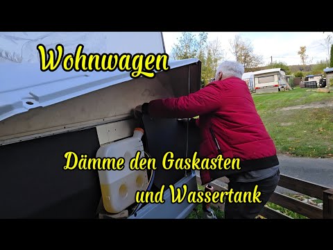 Insulate caravan/gas box/water tank