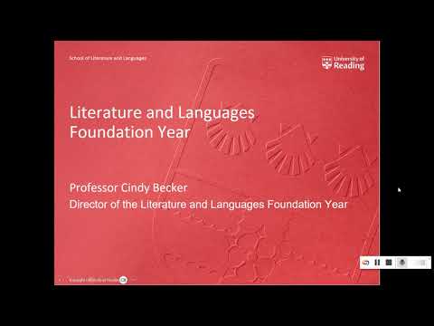 Literature and Languages Foundation Year at Reading play video