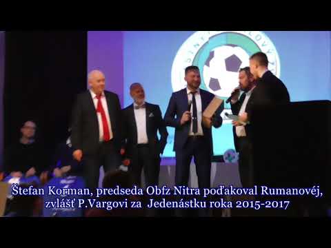 Štefan Korman, predseda Obfz Nitra poďakoval Rumanovéj